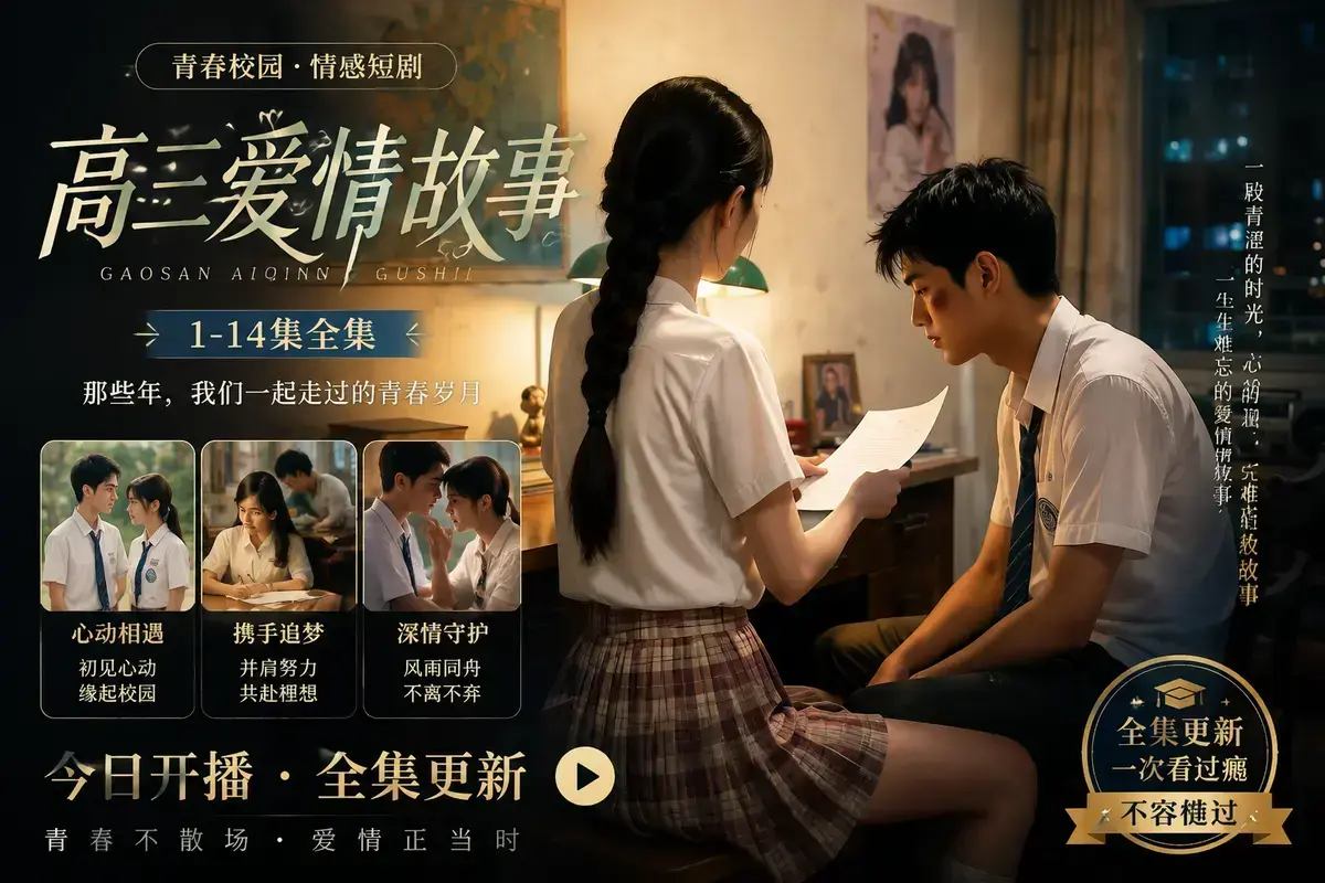 《AI 短剧高三爱情故事》高清完整版在线观看 - 林澈苏晚晴校园恋曲初见心动 - 高三爱情故事中字无删减全集网盘下载